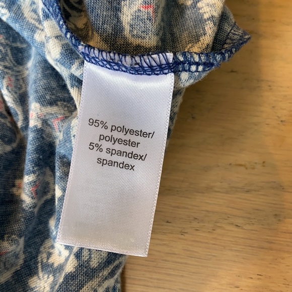 Maurices Blue Patterned Tank Top - Picture 5 of 5